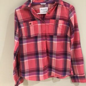 Aeropostale Signature Pink Plaid Shirt